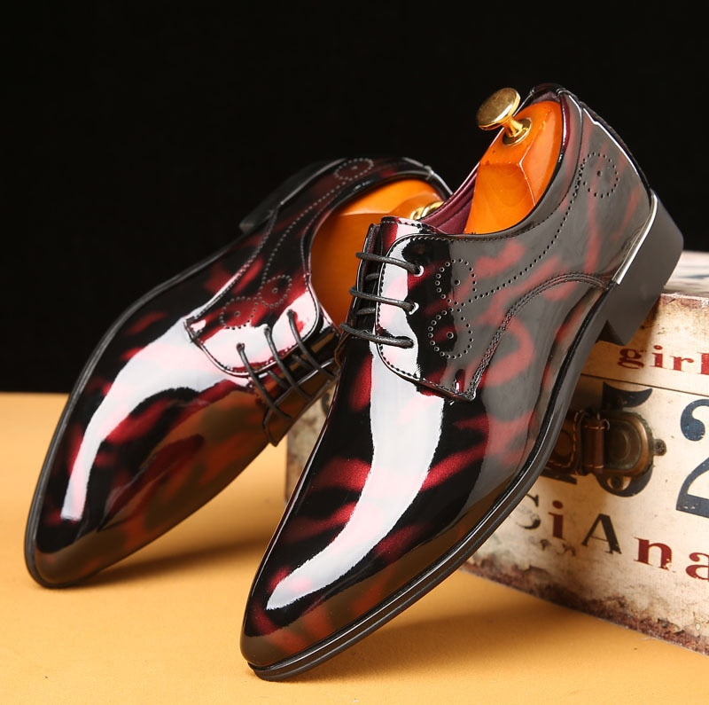 Patent Leather Oxford Shoes For Men Dress Shoes Men Formal Shoes Pointed Toe Business Wedding Plus Size men dress shoe